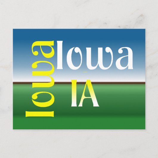 T-SHIRT Iowa Briefkaart (Voorkant)