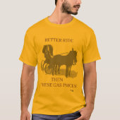 T-Shirt is zijn & haar rug naar het paard en de bu (Voorkant)