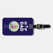 T-shirt It Up Dad Custom Foto Vaderdag Blue Golf Bagagelabel (Voorkant horizontaal)