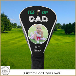T-shirt It Up Dad Custom Foto Vaderdag Zwart Golfheadcover