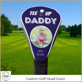 T-shirt It Up Daddy Custom Foto Vaderdag Navy Blue Golfheadcover