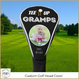 T-shirt It Up Gramps Aangepaste Foto Vaderdag Zwar Golfheadcover