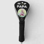 T-shirt It Up Papa Custom Foto Vaderdag Zwart Golfheadcover (Voorkant)