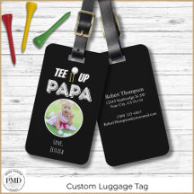 T-shirt It Up Papa Custom Photo Black Golf