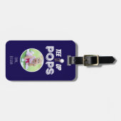 T-shirt It Up Poppen Custom Photo Vaderdag Navy Bl Bagagelabel (Voorkant horizontaal)