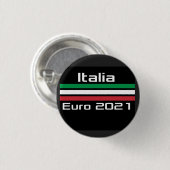 T-shirt Italia euro 2021 Ronde Button 3,2 Cm (Voorkant /achterkant)