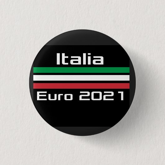 T-shirt Italia euro 2021 Ronde Button 3,2 Cm (Voorkant)