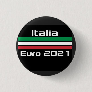 T-shirt Italia euro 2021 Ronde Button 3,2 Cm