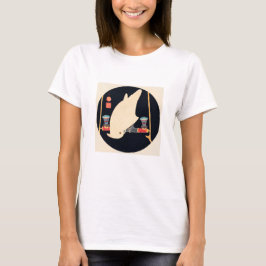 T-SHIRT : ITŌ JAKUCHU : EEN WITTE MACAW