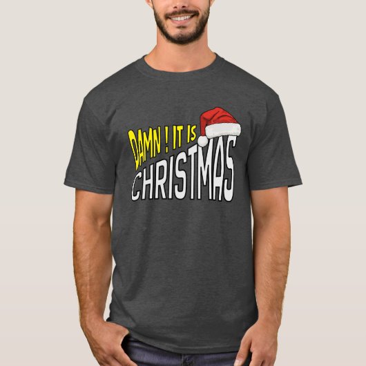 T-Shirt :  It's Christmas (grey) (Voorkant)