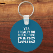T-shirt Ja Nodig Alle Auto's Auto Sleutelhanger (Voorkant)