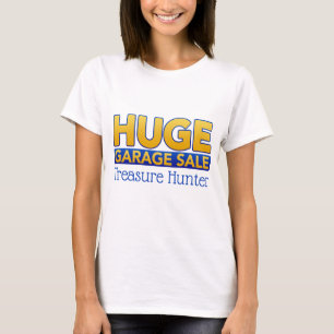 T-shirt jager van garageverkoop-schatten