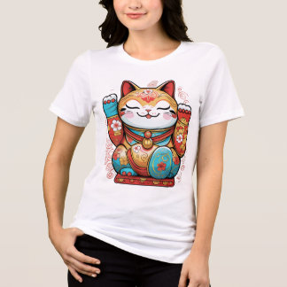 T-shirt Japanse Gelukskat (Maneki-neko) – Symbool
