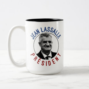 T-shirt Jean Lassalle President 2022 Tweekleurige Koffiemok