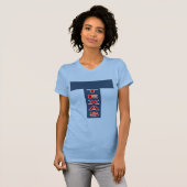 T-shirt jersey dun blauw TEXAS (Voorkant volledig)