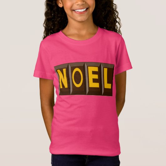 T-shirt jersey dun roze NOEL CHOCOLAT Design (Voorkant)