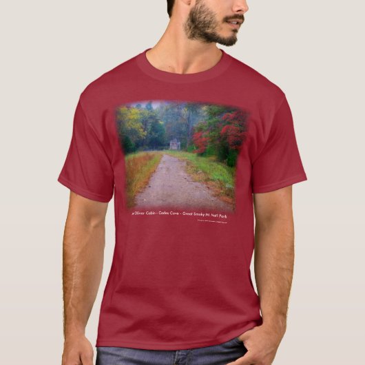 T-Shirt - John Oliver Cabin - Cades Cove, TN (Voorkant)