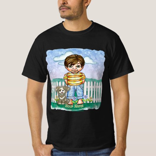 T-shirt jongen en hond (Voorkant)
