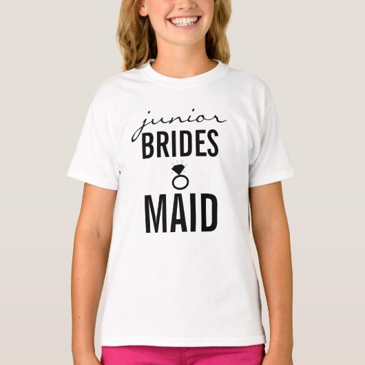 T-Shirt - Jr. Bridesmaid (Bling) White (Voorkant)
