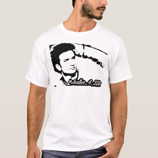 T-Shirt Justice 4 SSR Sushant Rajput (Voorkant)
