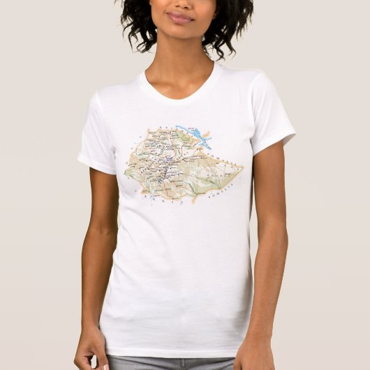 T-shirt "Kaart van Ethiopië" (Voorkant)