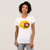 T-shirt - Kat - Ganbare Japan - YellowCircle (Voorkant volledig)