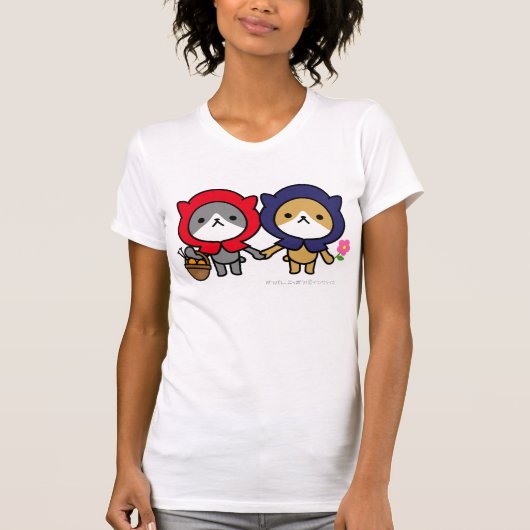 T-shirt - Kat met een vriend (Voorkant)