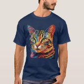 T-shirt kat patterned (Voorkant)