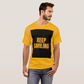T-shirt 'Keep Smiling' voor unisex (Voorkant volledig)