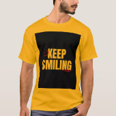 T-shirt 'Keep Smiling' voor unisex (Voorkant)