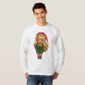 T-shirt kerst meisje (Voorkant volledig)
