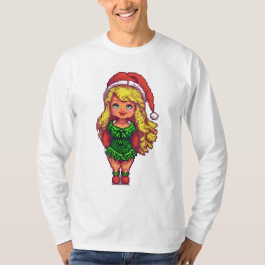 T-shirt kerst meisje (Voorkant)