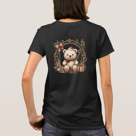 T-Shirt Kerstmis teddybeer (Achterkant)