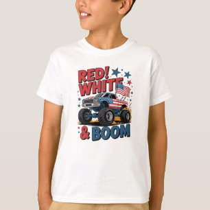 T-Shirt-Kids Monster Truck Patriottische T-Shirt