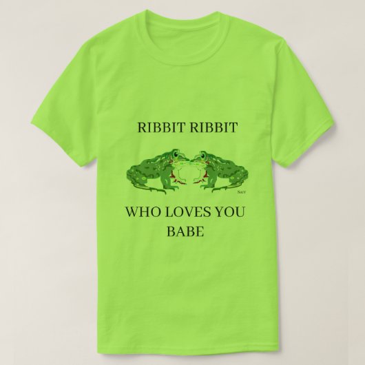 T-Shirt-kikkers uit liefde Ribbit T-shirt (Design voorkant)