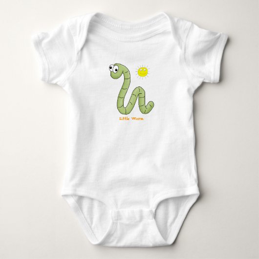 T-shirt Kind Tots Baby "Little Worm" (Voorkant)