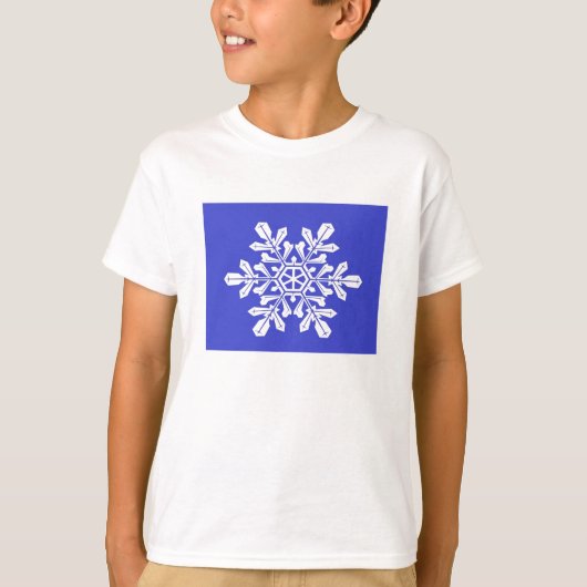 T-Shirt Kinder Blue Snow Flake (Voorkant)