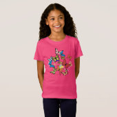 T-shirt kinder vlinder patterned (Voorkant volledig)