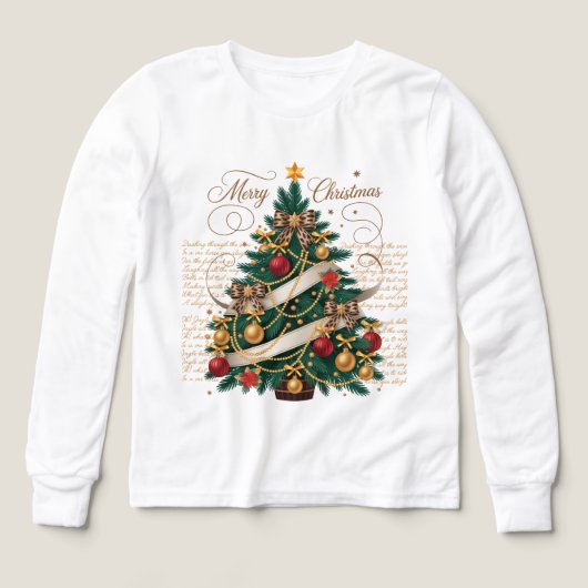 T-Shirt-Kinderen Prettig Kerstfeest (Voorkant)