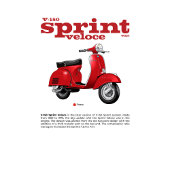 T-shirt klassieke scooter V-150 sprint V rood