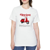 T-shirt klassieke scooter V-150 sprint V rood