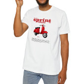 T-shirt klassieke scooter V-150 sprint V rood