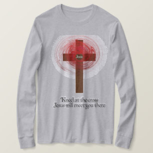 T-Shirt-Kneel bij het kruis T-shirt