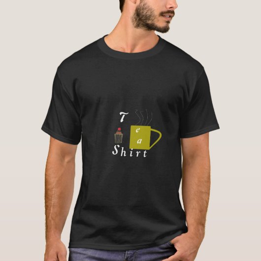 T-Shirt koffie en Cup Cake (Voorkant)