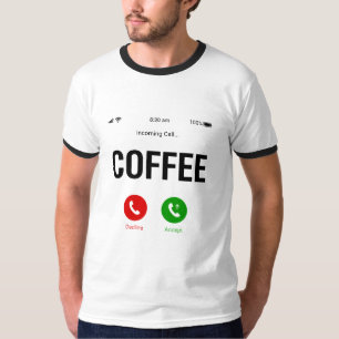 T-shirt 'Koffie roept'