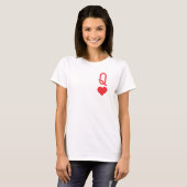 T-Shirt, koningin van harten T-shirt (Voorkant volledig)