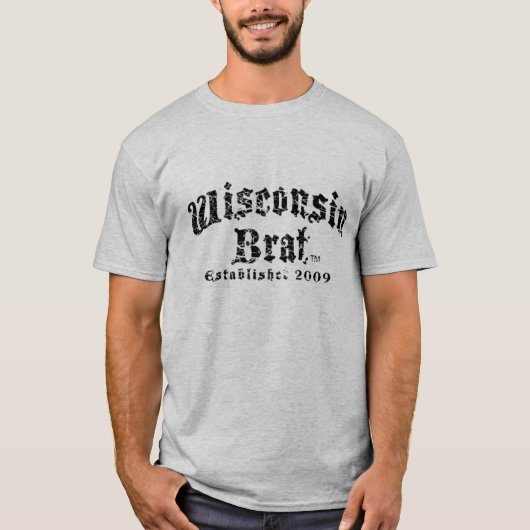 T-shirt korte hoes Mannen van Wisconsin Brat (Voorkant)