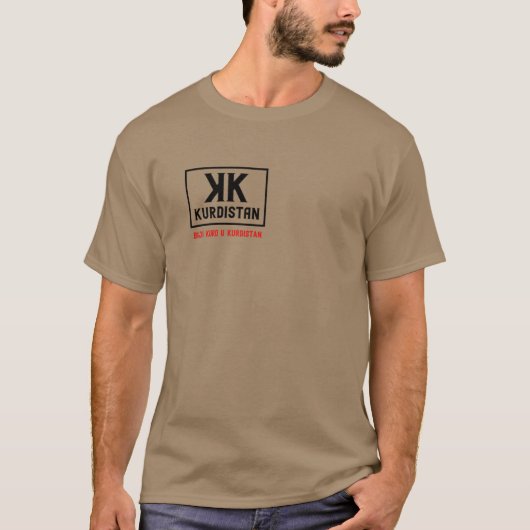 T-shirt KURDISTAN KK BIJI KURD U KURDISTA? (Voorkant)