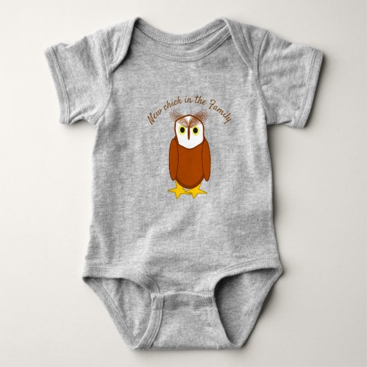 T-shirt - Kute Owl met tekst (Voorkant)