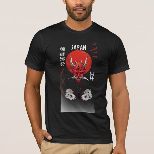 T-shirt kwaadaardige samoerai  (Voorkant)